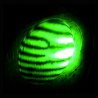 Actual detector frame, green interference fringes, control state 3